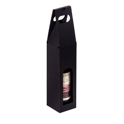 Weintrageverpackung, schwarz, 1 Flasche 7 dl - 1 l | Antalis CH