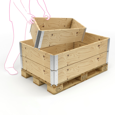 Palettenaufsatzrahmen aus Holz