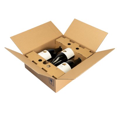 Carton pour bouteilles de vin Vino Pac Economy, brun, 3 bouteilles de 7 dl - 1 l