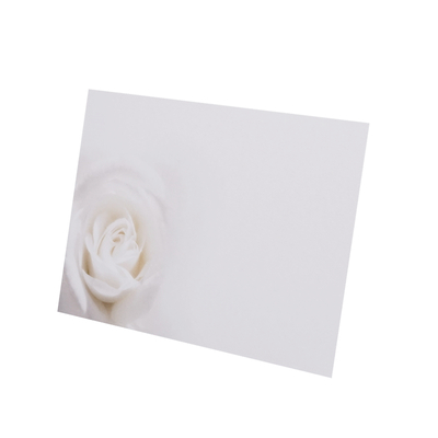 Carte deuil Rose blanc