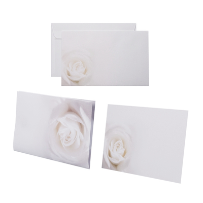 Trauerpapier Weisse Rose