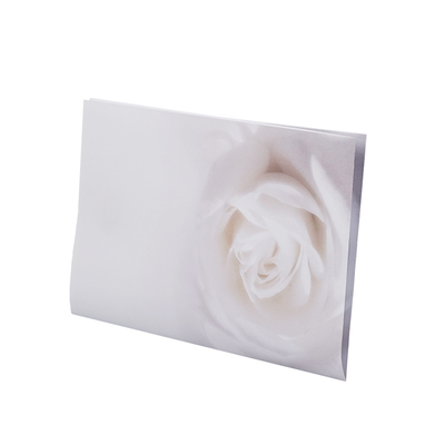 Feuille deuil Rose blanc
