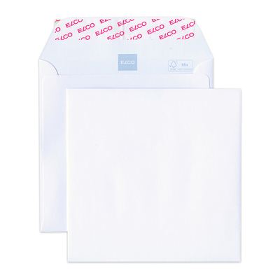 Elco premium 155 x 155mm 120gm2 patte autoadhésive sans fenêtre