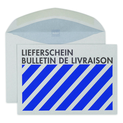 Elco sycling C6 80gm2 gummiert ohne Fenster mit blauem Druck