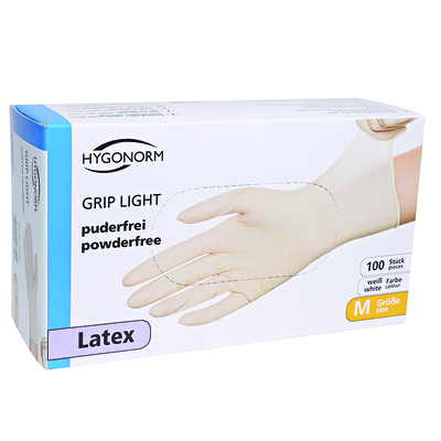 Latexhandschuhe Grip Light, Grösse 11/XL, puderfrei, weiss, Zupfbox zu 100 Stück | Antalis CH