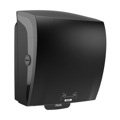 Dazugehöriger Spender: Katrin System-Handtuchrollenspender, schwarz, 82070 - Artikel 660698 | Antalis CH