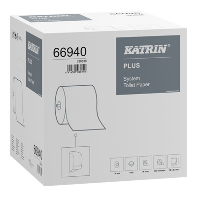 Katrin Plus, systèm, papier toilette, boîte de 36 rouleaux, 66940