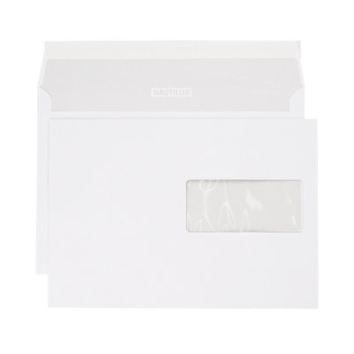 Nautilus SuperWhite C5 100gm2 Haftklebestreifen Fenster rechts