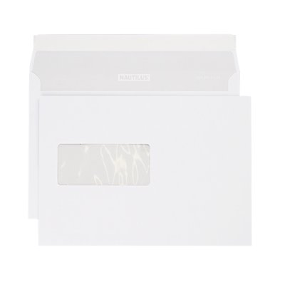 Nautilus SuperWhite C5 100gm2 Haftklebestreifen Fenster links