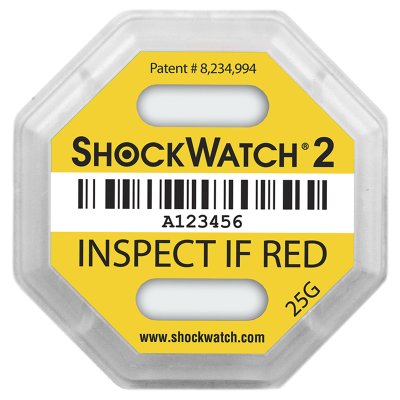 Stossindikator ShockWatch2 25g, gelb