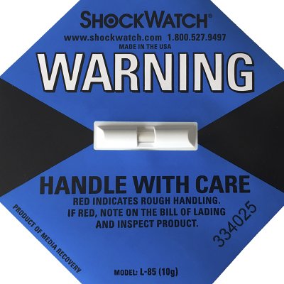Stossindikator ShockWatch Label 10 g, blau