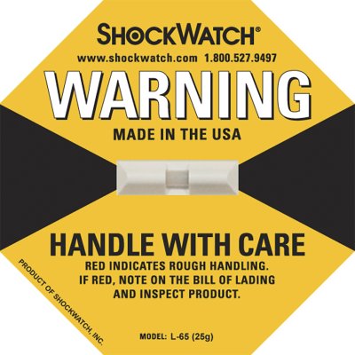 Indicateur de choc ShockWatch Label 25g, jaune