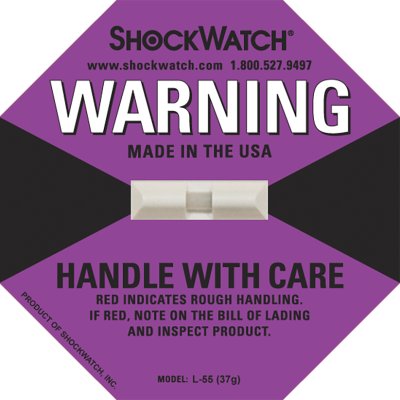 Indicateur de choc ShockWatch Label 37g, lila bleu