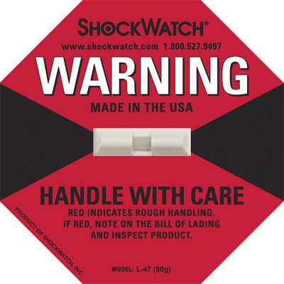Stossindikator ShockWatch Label 50 g, rot