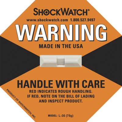 Stossindikator ShockWatch Label 75 g, orange