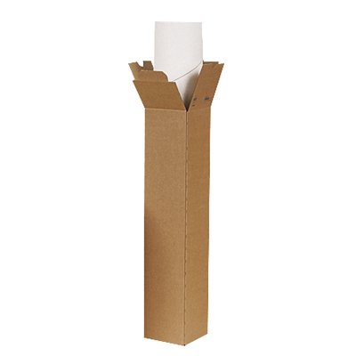 Tube d’expédition carré avec rouleau carton