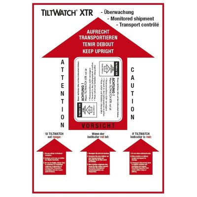 Kippindikator TiltWatch XTR - Warnaufkleber