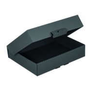 Klappdeckelschachtel, schwarz, 1-wellig, 155 x 110 x 45 mm | Antalis CH