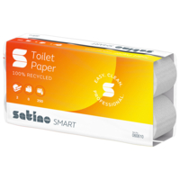 Toilettenpapier Satino smart, Recycling, 2-lagig, 94 x 110 mm, 8 x 250 Coupons, 060610