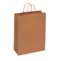 Papiertragetasche mit gedrehter Papierkordel, braun
