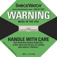 Stossindikator ShockWatch Label 100 g, grün