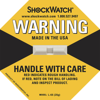 Stossindikator ShockWatch Label 25 g, gelb