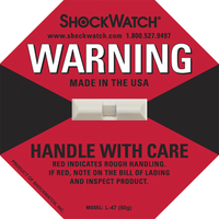 Stossindikator ShockWatch Label 50 g, rot