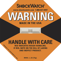 Stossindikator ShockWatch Label 75 g, orange