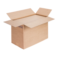Boîte en carton ondulé, brun, simple cannelure