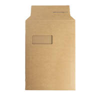 Enveloppe avec fenêtre B4, brun, fenêtre à gauche