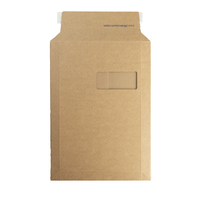 Enveloppe avec fenêtre B4, brun, fenêtre à droite