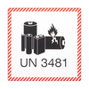 Gefahrgutetikette - Lithium-Ionen Batterie UN 3481 | Antalis CH