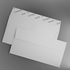DL 220 x 110 mm bandiert ohne Fenster, Conqueror Connoisseur Wove, ungerippt, soft white, 120 g/m2, 100 % Hadern, Schachtel zu 250 Stück