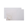 190 x 120 mm sans fenêtre, Enveloppe deuil Rose blanc, impression en quadrichromie, mat, blanc, 100 g/m2, sans bois, Boîte de 500 pièces