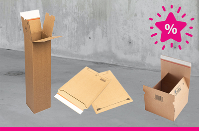 Exklusiv für Neukunden: bis zu 53% Rabatt auf ausgewählte Versandverpackungen!