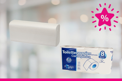 Hygiene zum Sparpreis: WC-Papier & Falthandtücher bis zu 75% reduziert!